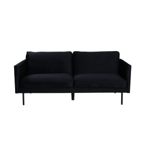 VENTURE DESIGN Zoom 2 pers. sofa - sort fljl og sort stl