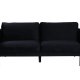 VENTURE DESIGN Zoom 2-seters sofa - svart flyel og sort stl