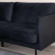 VENTURE DESIGN Zoom 2-seters sofa - svart flyel og sort stl