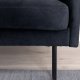 VENTURE DESIGN Zoom 2-seters sofa - svart flyel og sort stl
