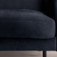 VENTURE DESIGN Zoom 2-seters sofa - svart flyel og sort stl