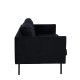 VENTURE DESIGN Zoom 2-seters sofa - svart flyel og sort stl