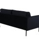 VENTURE DESIGN Zoom 2-seters sofa - svart flyel og sort stl
