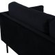 VENTURE DESIGN Zoom 2-seters sofa - svart flyel og sort stl