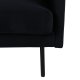 VENTURE DESIGN Zoom 2-seters sofa - svart flyel og sort stl