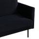 VENTURE DESIGN Zoom 2-seters sofa - svart flyel og sort stl