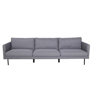 VENTURE DESIGN Zoom 3 pers. sofa - gr polyester og sort stl