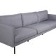 VENTURE DESIGN Zoom 3-seters sofa - gr polyester og sort stl