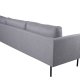 VENTURE DESIGN Zoom 3-seters sofa - gr polyester og sort stl