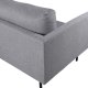 VENTURE DESIGN Zoom 3-seters sofa - gr polyester og sort stl