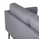 VENTURE DESIGN Zoom 3-seters sofa - gr polyester og sort stl