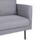 VENTURE DESIGN Zoom 3-seters sofa - gr polyester og sort stl