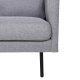 VENTURE DESIGN Zoom 3-seters sofa - gr polyester og sort stl