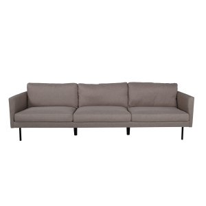 VENTURE DESIGN Zoom 3 pers. sofa - brun polyester og sort stl