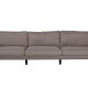 VENTURE DESIGN Zoom 3-seters sofa - brun polyester og sort stl
