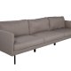 VENTURE DESIGN Zoom 3-seters sofa - brun polyester og sort stl