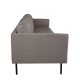 VENTURE DESIGN Zoom 3-seters sofa - brun polyester og sort stl