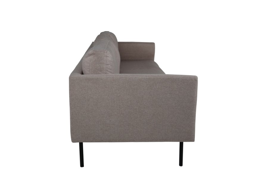 VENTURE DESIGN Zoom 3-seters sofa - brun polyester og sort stl
