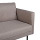 VENTURE DESIGN Zoom 3-seters sofa - brun polyester og sort stl