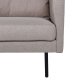 VENTURE DESIGN Zoom 3-seters sofa - brun polyester og sort stl