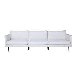 VENTURE DESIGN Zoom 3 pers. sofa - beige polyester og sort stl