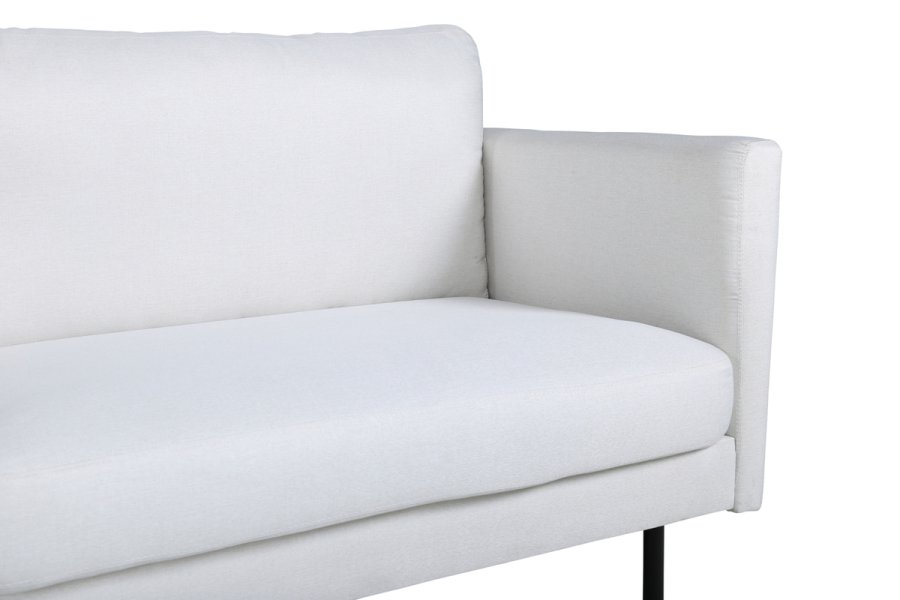 VENTURE DESIGN Zoom 3-seters sofa - beige polyester og sort stl