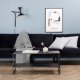 VENTURE DESIGN Zoom 3-seters sofa - svart flyel og sort stl