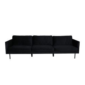 VENTURE DESIGN Zoom 3 pers. sofa - sort fljl og sort stl