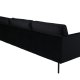 VENTURE DESIGN Zoom 3-seters sofa - svart flyel og sort stl
