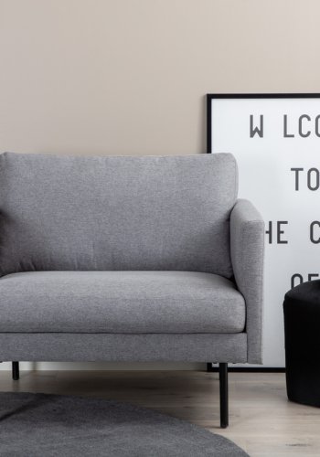 VENTURE DESIGN Zoom lenestol - gr polyester og sort stl