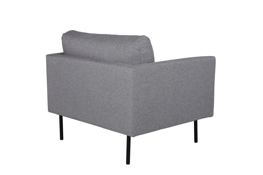 VENTURE DESIGN Zoom lenestol - gr polyester og sort stl