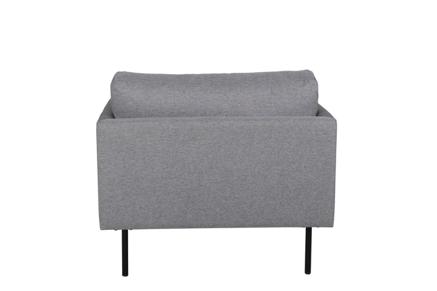 VENTURE DESIGN Zoom lenestol - gr polyester og sort stl