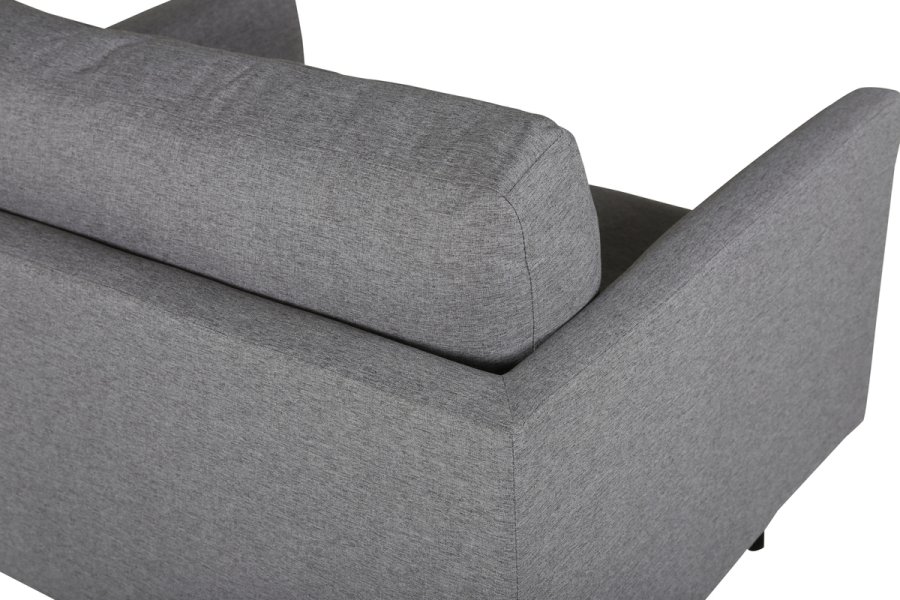 VENTURE DESIGN Zoom lenestol - gr polyester og sort stl