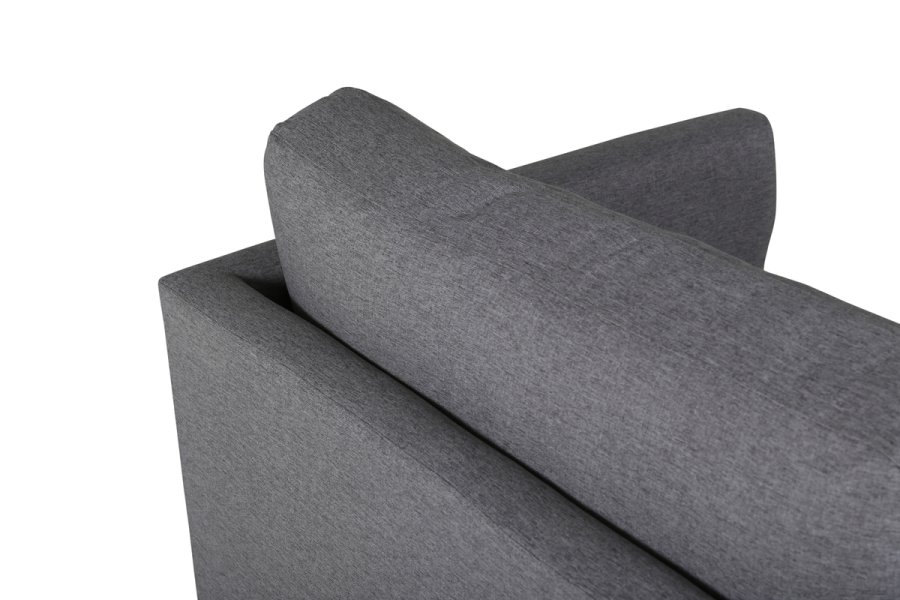 VENTURE DESIGN Zoom lenestol - gr polyester og sort stl