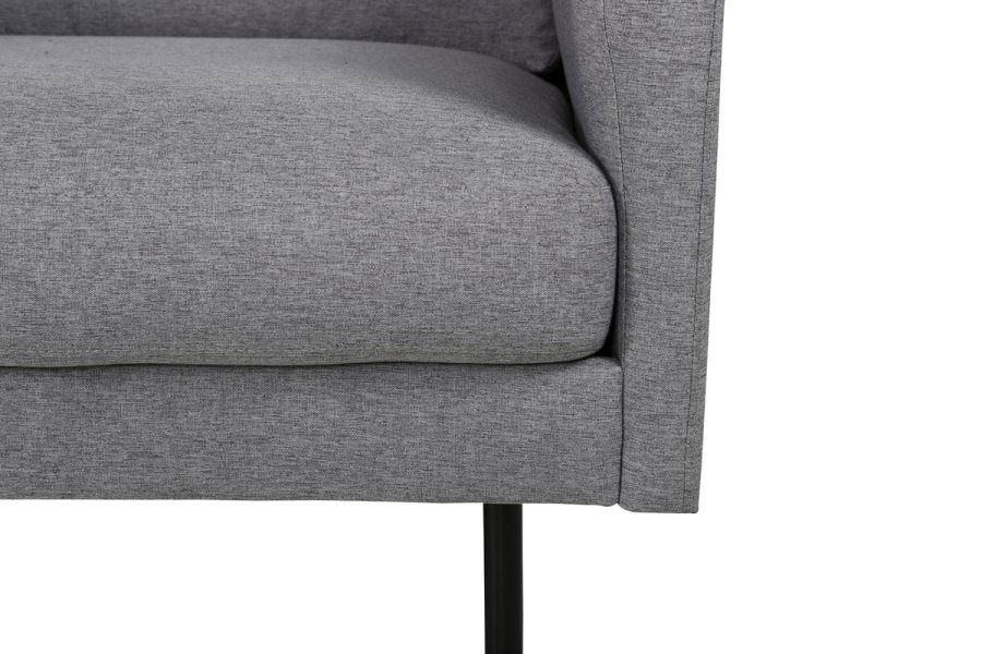 VENTURE DESIGN Zoom lenestol - gr polyester og sort stl