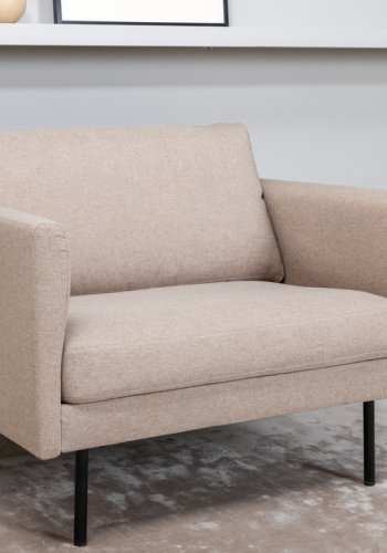 VENTURE DESIGN Zoom lenestol - brun polyester og sort stl