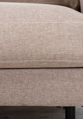 VENTURE DESIGN Zoom lenestol - brun polyester og sort stl