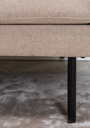 VENTURE DESIGN Zoom lenestol - brun polyester og sort stl