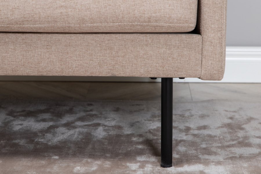 VENTURE DESIGN Zoom lenestol - brun polyester og sort stl