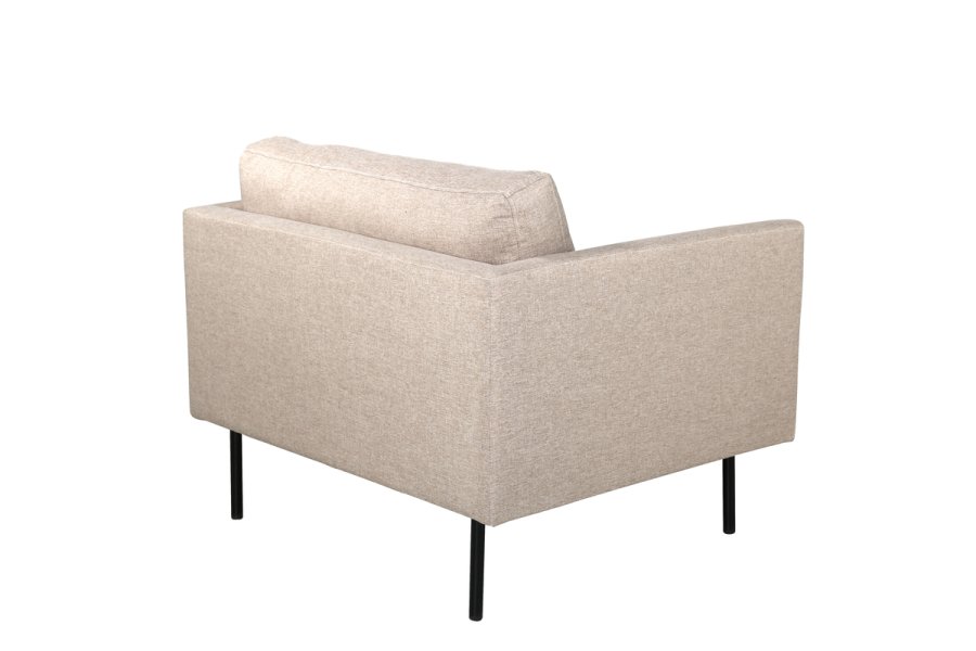 VENTURE DESIGN Zoom lenestol - brun polyester og sort stl