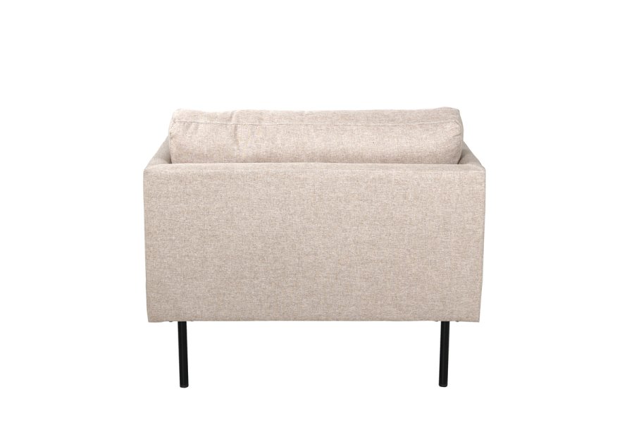 VENTURE DESIGN Zoom lenestol - brun polyester og sort stl