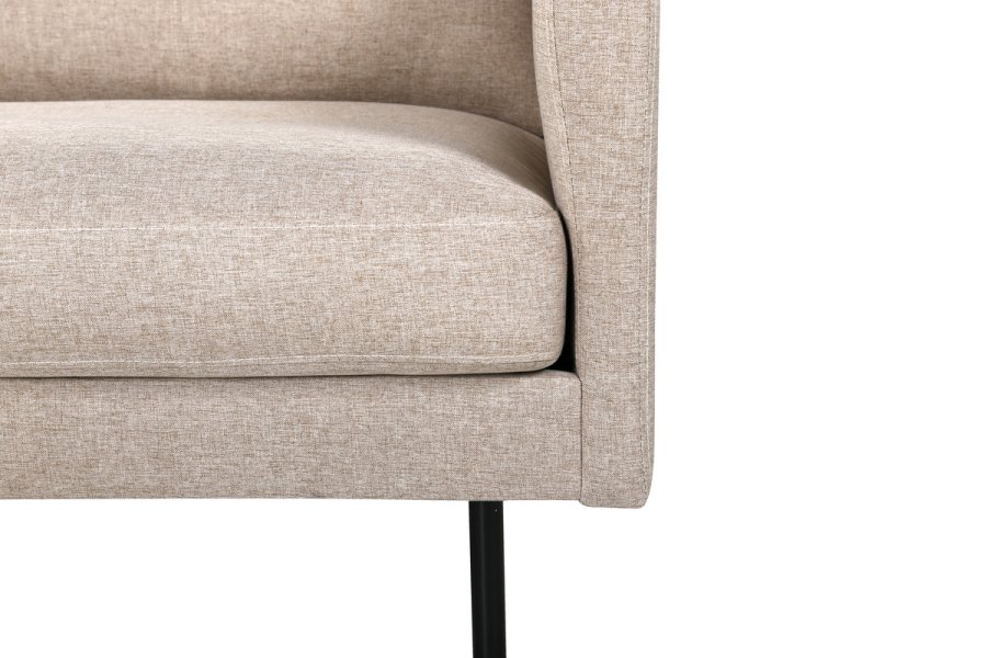 VENTURE DESIGN Zoom lenestol - brun polyester og sort stl