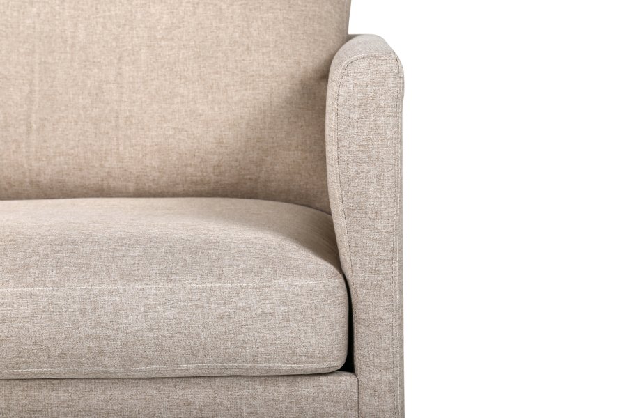 VENTURE DESIGN Zoom lenestol - brun polyester og sort stl