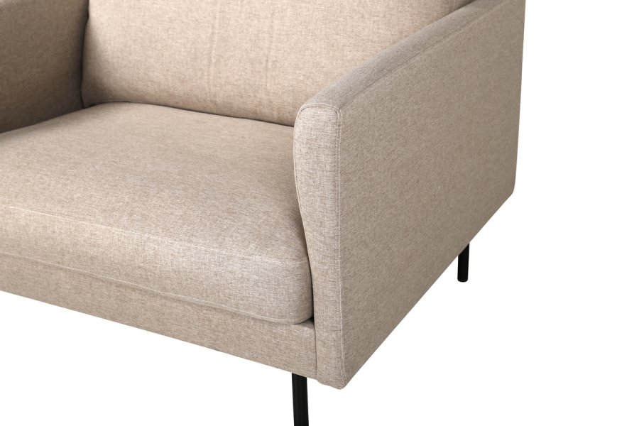 VENTURE DESIGN Zoom lenestol - brun polyester og sort stl