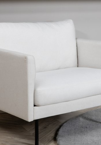 VENTURE DESIGN Zoom lenestol - beige polyester og sort stl