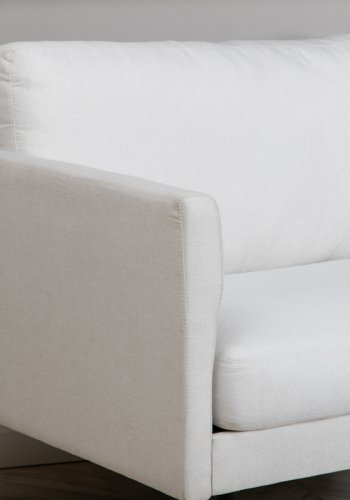 VENTURE DESIGN Zoom lenestol - beige polyester og sort stl