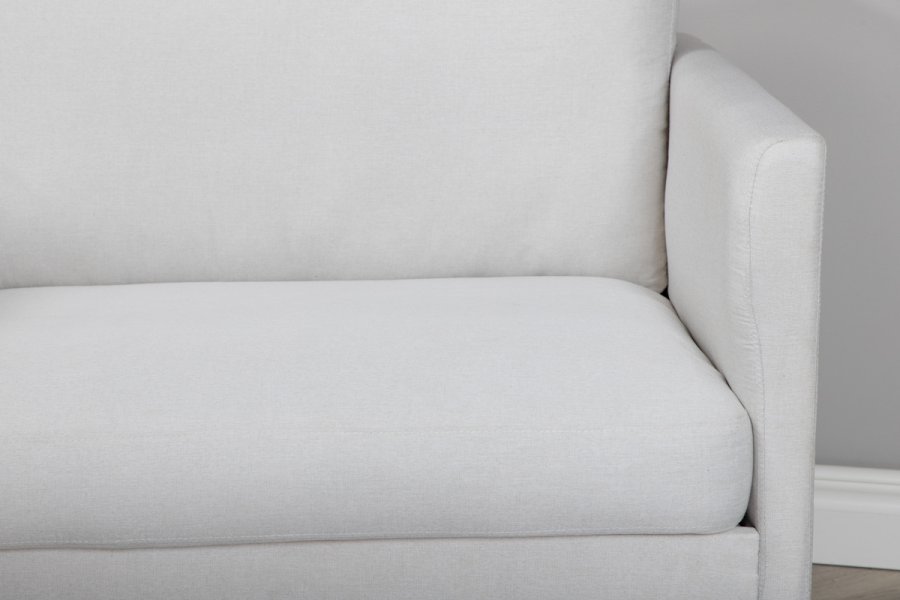 VENTURE DESIGN Zoom lenestol - beige polyester og sort stl