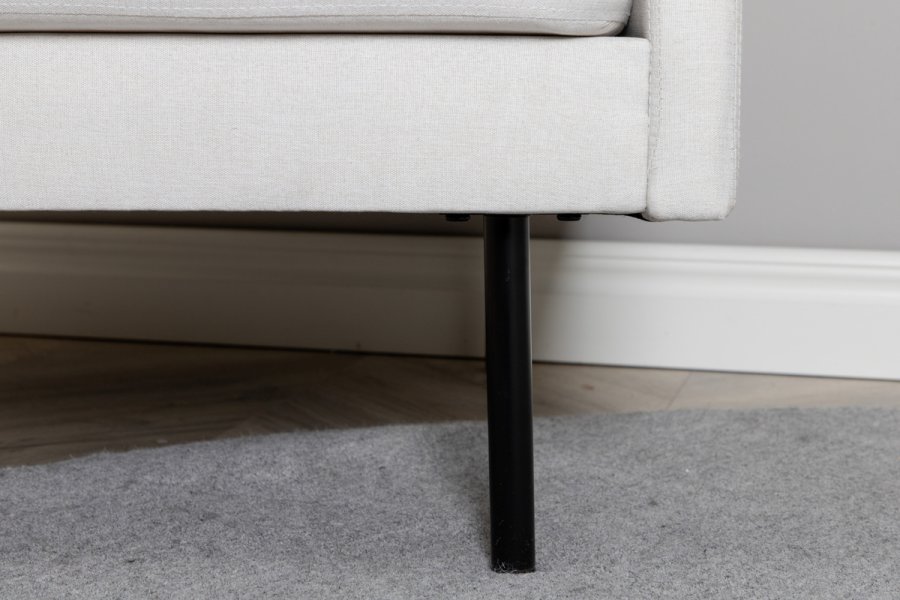 VENTURE DESIGN Zoom lenestol - beige polyester og sort stl