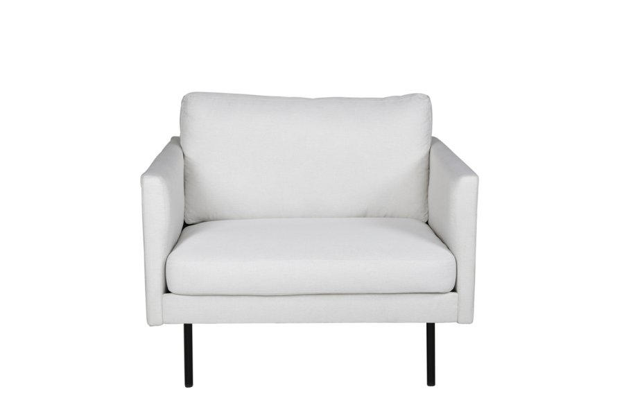 VENTURE DESIGN Zoom lenestol - beige polyester og sort stl