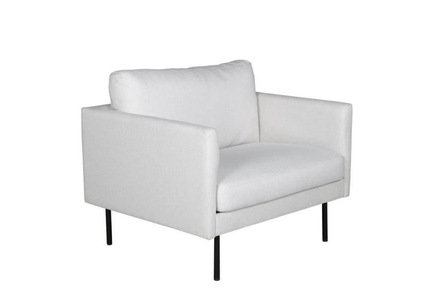 VENTURE DESIGN Zoom lenestol - beige polyester og sort stl